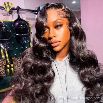 Raw Virgin Body Wave Wig,Lace Front Wigs Human Hair Pre Plucked,Glueless Cuticle Aligned Swiss Lace Frontal Wigs